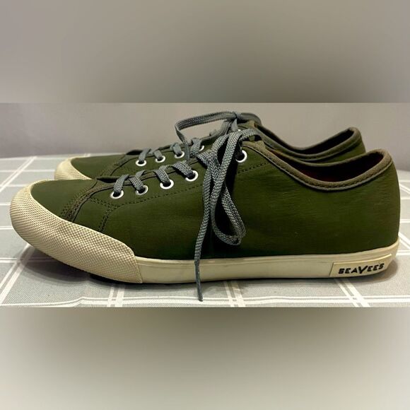 Sea Vees Army Issue Low Std Womens Sz 9 Olive Nylon Lace Up Shoes Sneakers - Picture 4 of 15